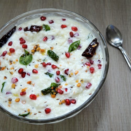Curd Rice with Pomegranates