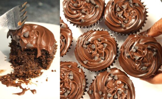 Eggless Wheat flour Chocolate Cup Cake