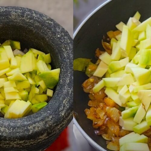 Two types of Raw Mango Chutneys